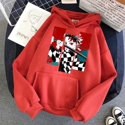 Anime Print Men's And Women's Hoodies Harajuku Street Fashion Hooded Sweatshirt Unbranded