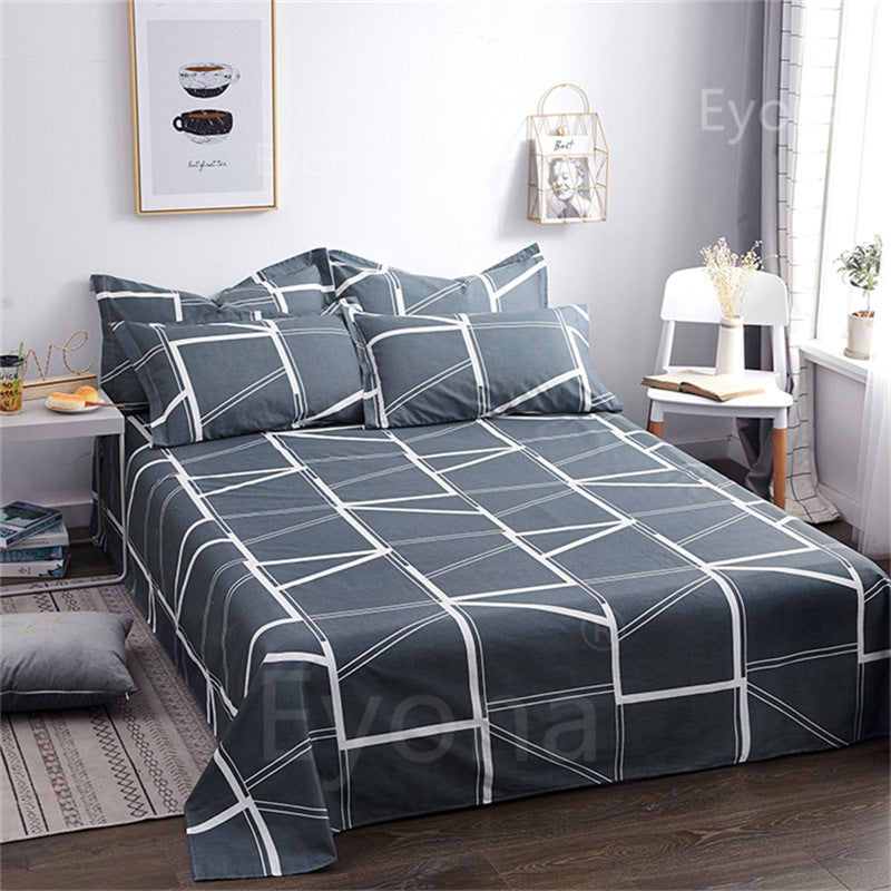 Single Double Bed Cartoon Bed Sheets Single Piece Unbranded