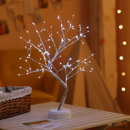 Christmas Decoration Night Light LED Pearl Tree Light Starry Touch Light