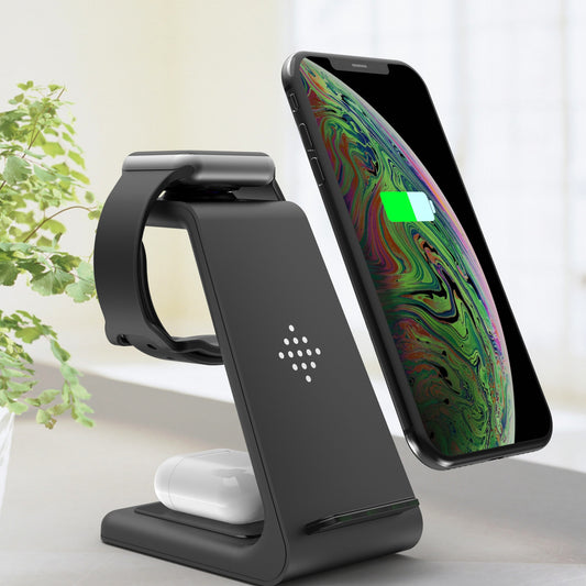 3 In 1 Fast Charging Station Wireless Charger Stand Wireless Quick Charge Dock For Phone Holder Unbranded