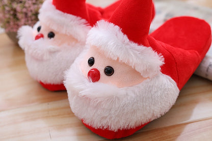 Santa Claus Cotton Shoes Slippers Plush Toy Gift Winter