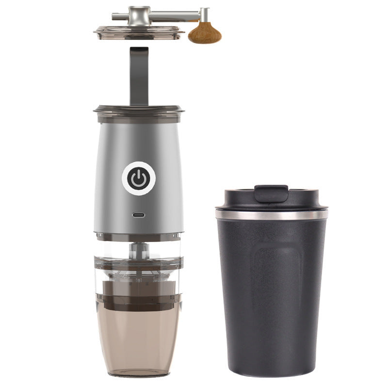 Small Coffee Machine Portable Coffee Bean Grinder USB Electric Manual Integrated Unbranded