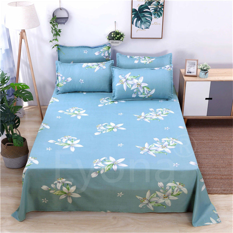 Single Double Bed Cartoon Bed Sheets Single Piece Unbranded