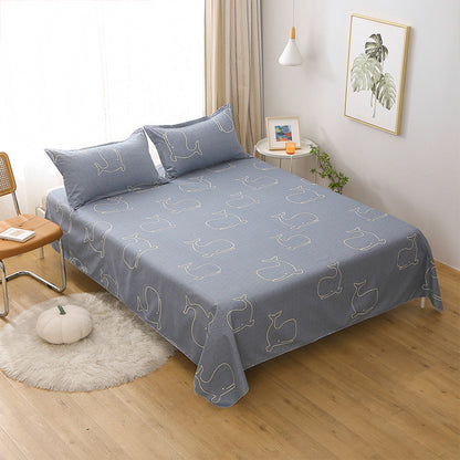 Single Double Bed Cartoon Bed Sheets Single Piece Unbranded