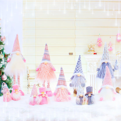 Christmas New Products Telescopic Pole Faceless Doll Window Christmas Decoration Supplies