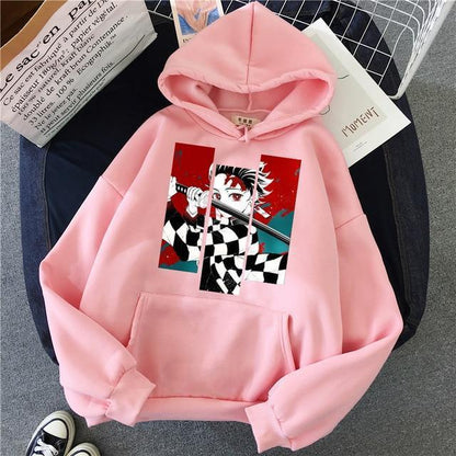 Anime Print Men's And Women's Hoodies Harajuku Street Fashion Hooded Sweatshirt Unbranded