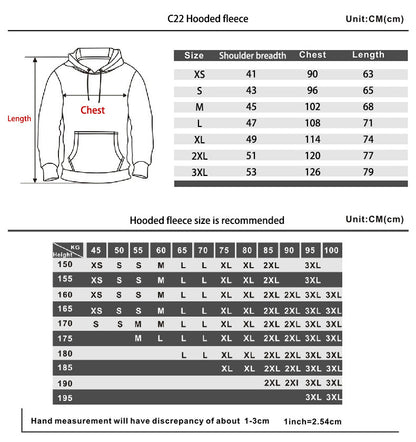 Anime Print Men's And Women's Hoodies Harajuku Street Fashion Hooded Sweatshirt Unbranded