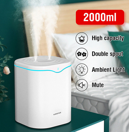 2L Aromatherapy Diffuser LED Oil Essential Ultrasonic Air Humidifier Purifier Kaps B International